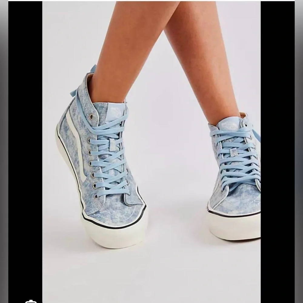 Vans Hi Denim Destroy Winter‎ Sky Shoes  Mens 11 Guc Normal Wear